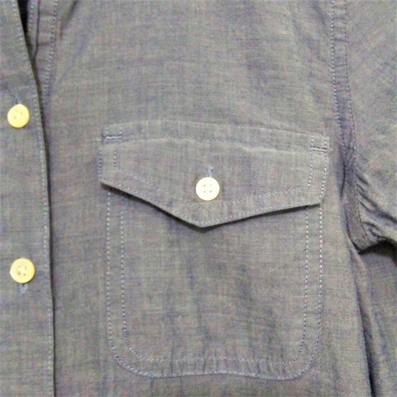 J. Crew Chambray Roll Tab Tunic Shirt Size XXS - Picture 3 of 8